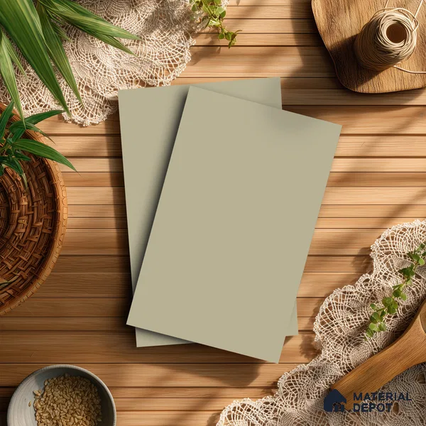 Earth White Solid Colors Look LM 23621 8 ft x 4 ft Matte Finish Decorative Laminate - 1 mm | Suitable for Living Room, Kitchen, Office