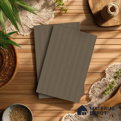 Cappuccino Brown Fluted Solid Color LM 01864 8 ft x 4 ft Matte Finish Decorative Laminate - 1 mm | Suitable for TV Unit,Wardrobe, Kitchen Cabinets