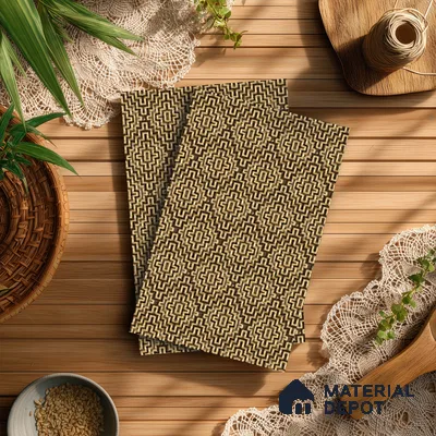 Brown Fabric Look LM 03741 8 ft x 4 ft Texture Finish Decorative Laminate - 1 mm | Suitable for TV Unit, Wardrobe, Kitchen Cabinets