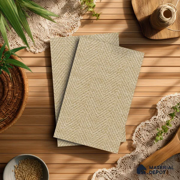 Beige Cane Look LM 20046 8 ft x 4 ft Texture Finish Decorative Laminate - 1 mm | Suitable for TV Unit, Wardrobe, Kitchen Cabinets