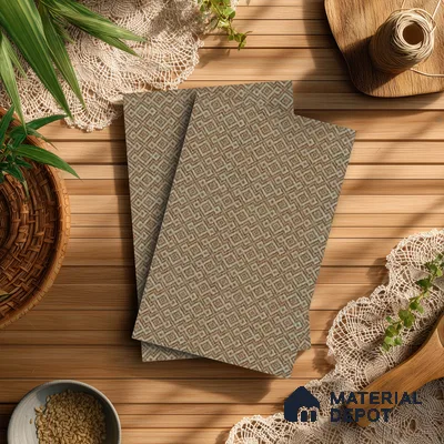 Brown Cane Look LM 20048 8 ft x 4 ft Texture Finish Decorative Laminate - 1 mm | Suitable for TV Unit, Wardrobe, Kitchen Cabinets
