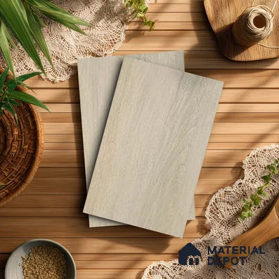 Wooden Look LM 01611 B Rearwood Snow 8 ft x 4 ft Texture Finish Decorative Laminate - 1 mm | Suitable for TV Unit, Wardrobe, Kitchen Cabinets
