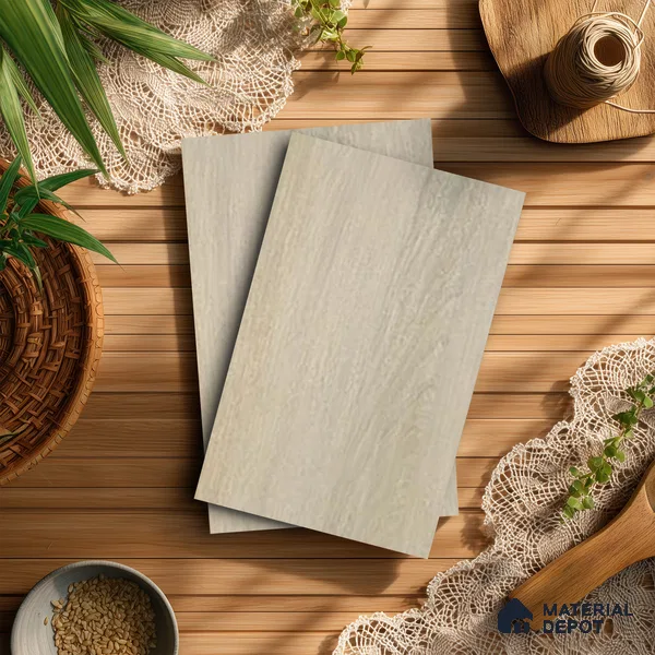 Wooden Look LM 01611 B Rearwood Snow 8 ft x 4 ft Texture Finish Decorative Laminate - 1 mm | Suitable for TV Unit, Wardrobe, Kitchen Cabinets