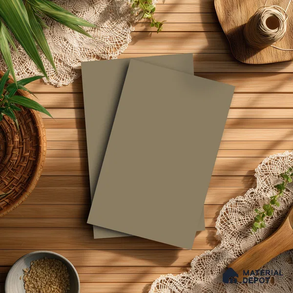 Warm Beige Solid Colors Look LM 01924 8 ft x 4 ft Matte Finish Decorative Laminate - 1 mm | Suitable for Living Room, Kitchen, Office