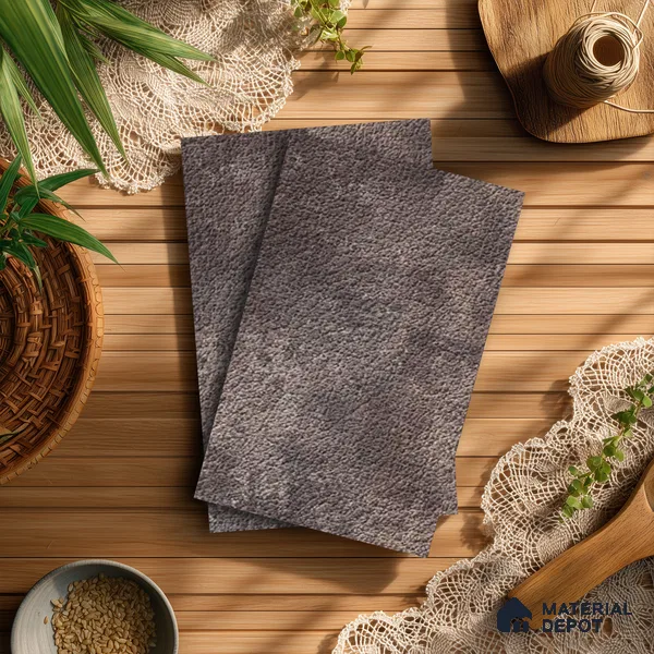 Grey Leather Look LM 13838 8 ft x 4 ft Texture Finish Decorative Laminate - 1 mm | Suitable for TV Unit, Wardrobe, Kitchen Cabinets