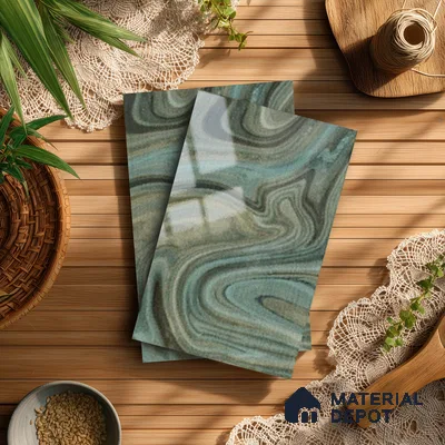 Grey Wave Look LM 13842 8 ft x 4 ft High Gloss Finish Decorative Laminate - 1 mm | Suitable for TV Unit, Wardrobe, Kitchen Cabinets