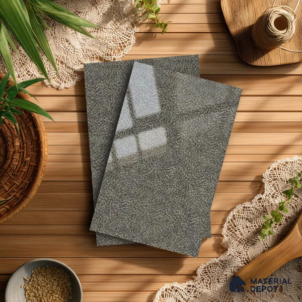 Grey Wave Look LM 13845 8 ft x 4 ft High Gloss Finish Decorative Laminate - 1 mm | Suitable for TV Unit, Wardrobe, Kitchen Cabinets