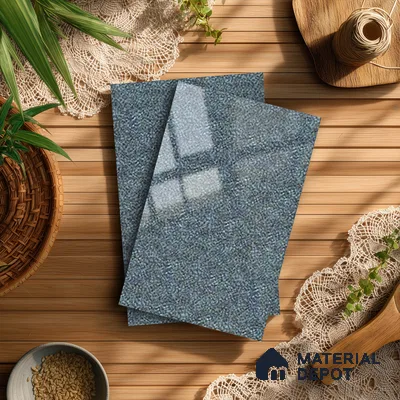 Blue Wave Look LM 13846 8 ft x 4 ft High Gloss Finish Decorative Laminate - 1 mm | Suitable for TV Unit, Wardrobe, Kitchen Cabinets