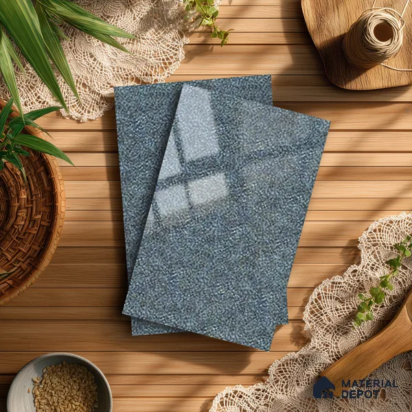 Blue Wave Look LM 13846 8 ft x 4 ft High Gloss Finish Decorative Laminate - 1 mm | Suitable for TV Unit, Wardrobe, Kitchen Cabinets