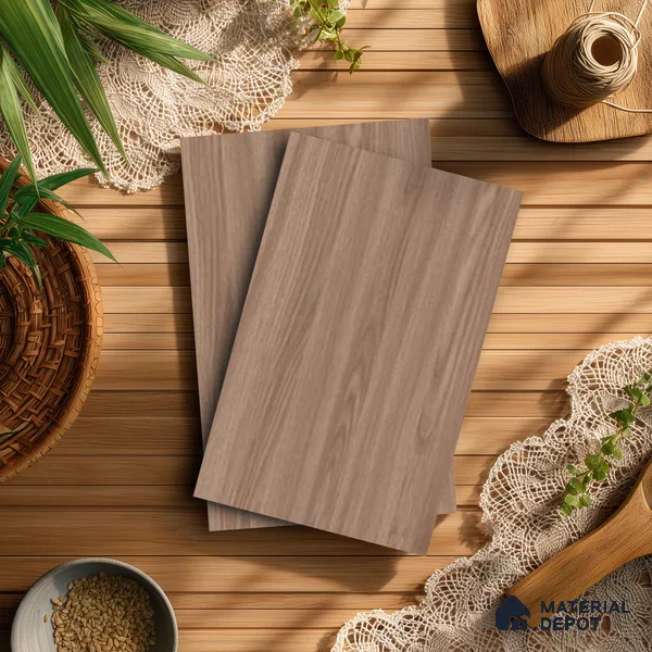 Wooden Look LM 13850 Nutmeg Dyed Veneer 8 ft x 4 ft Texture Finish Decorative Laminate - 1 mm | Suitable for TV Unit, Wardrobe, Kitchen Cabinets
