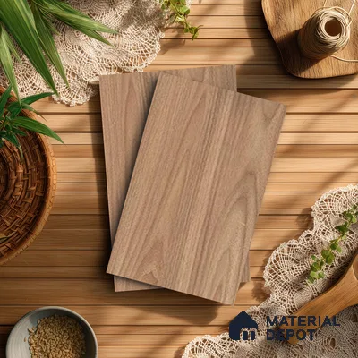 Wooden Look LM 13900 Titter Walnut 8 ft x 4 ft Texture Finish Decorative Laminate - 1 mm | Suitable for TV Unit, Wardrobe, Kitchen Cabinets