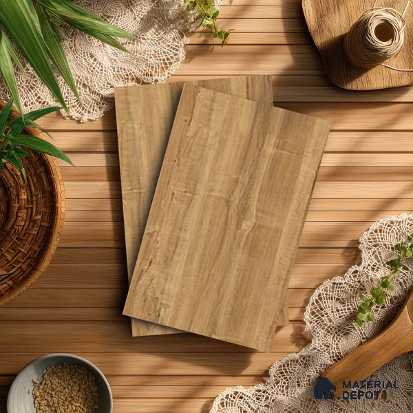 Wooden Look LM 13904 Urban Teak 8 ft x 4 ft Texture Finish Decorative Laminate - 1 mm | Suitable for TV Unit, Wardrobe, Kitchen Cabinets