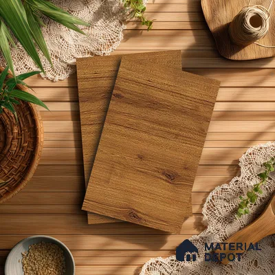 Wooden Look LM 13936 Chamios Tropical 8 ft x 4 ft Texture Finish Decorative Laminate - 1 mm | Suitable for TV Unit, Wardrobe, Kitchen Cabinets