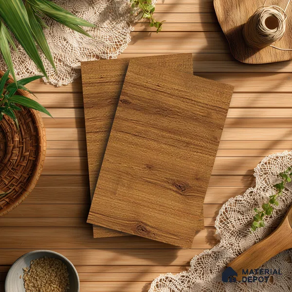Wooden Look LM 13936 Chamios Tropical 8 ft x 4 ft Texture Finish Decorative Laminate - 1 mm | Suitable for TV Unit, Wardrobe, Kitchen Cabinets