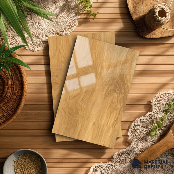 Wooden Look LM 13946 8 ft x 4 ft Glossy Finish Decorative Laminate - 1 mm | Suitable for TV Unit, Wardrobe, Kitchen Cabinets