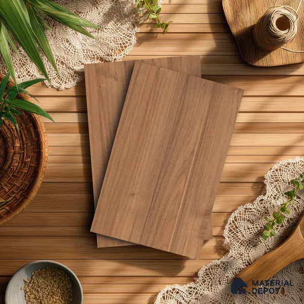 Wooden Look LM 17404 Sapped Walnut 10 ft x 4 ft Texture Finish Decorative Laminate - 1 mm | Suitable for TV Unit, Wardrobe, Kitchen Cabinets