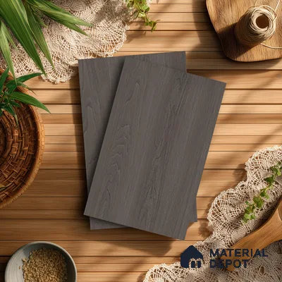 Wooden Look LM 17425 Smoked Brosse Pecan 10 ft x 4 ft Suede Finish Decorative Laminate - 1 mm | Suitable for TV Unit, Wardrobe, Kitchen Cabinets
