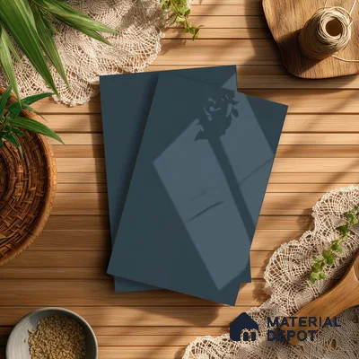 Blue Textured Solid Look LM 21328 8 ft x 4 ft Texture Finish Decorative Laminate - 1 mm | Suitable for TV Unit, Wardrobe, Kitchen Cabinets