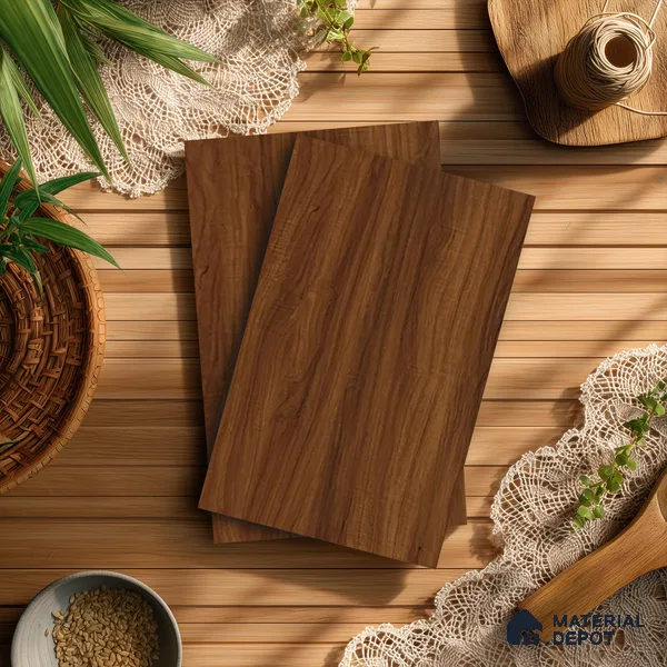 Wooden Look LM 21349 Cherry Wood 8 ft x 4 ft Matte Finish Decorative Laminate - 1 mm | Suitable for TV Unit, Wardrobe, Kitchen Cabinets
