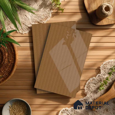 Wooden Fluted LM 21366 8 ft x 4 ft High Gloss Finish Decorative Laminate - 1 mm | Suitable for TV Unit,Wardrobe, Kitchen Cabinets