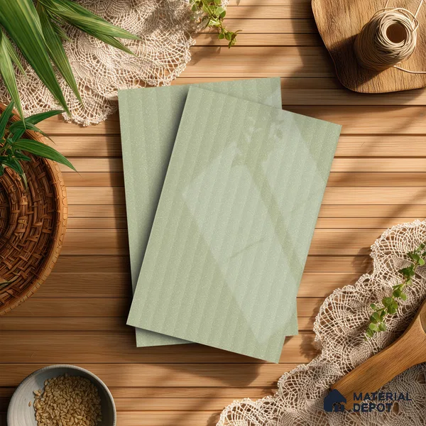 Pale Grey Fluted Solid Color LM 21368 8 ft x 4 ft High Gloss Finish Decorative Laminate - 1 mm | Suitable for TV Unit,Wardrobe, Kitchen Cabinets