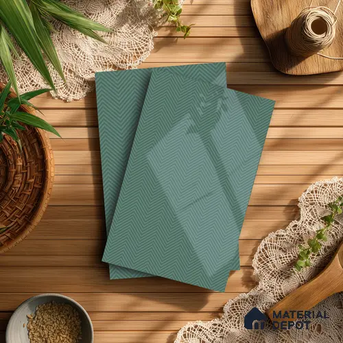 Teal Green Solid Colors Look LM 21383 8 ft x 4 ft High Gloss Finish Decorative Laminate - 1 mm | Suitable for Living Room, Kitchen, Office