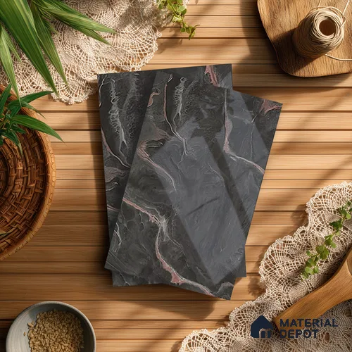 Grey Marble Look LM 21397 8 ft x 4 ft High Gloss Finish Decorative Laminate - 1 mm | Suitable for TV Unit, Wardrobe, Kitchen Cabinets