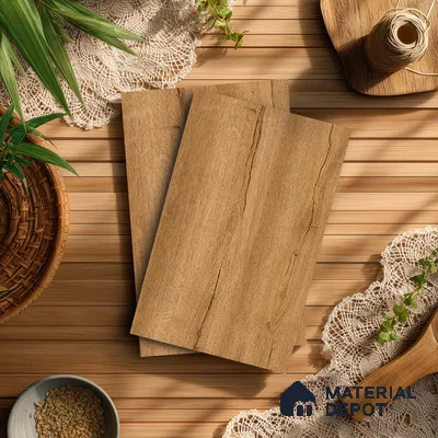 Wooden Look LM 21406 Regal Oak Light 8 ft x 4 ft Texture Finish Decorative Laminate - 1 mm | Suitable for TV Unit, Wardrobe, Kitchen Cabinets
