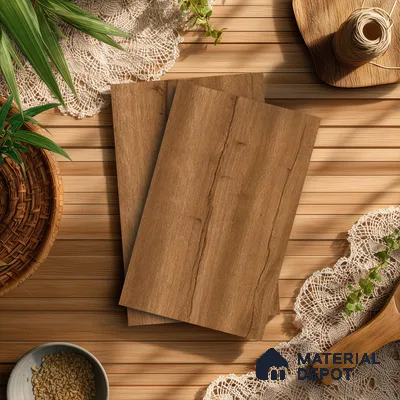 Wooden Look LM 21407 Regal Oak Dark 8 ft x 4 ft Texture Finish Decorative Laminate - 1 mm | Suitable for TV Unit, Wardrobe, Kitchen Cabinets