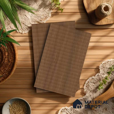 Wooden Look LM 21408 African Walnut Light 8 ft x 4 ft Texture Finish Decorative Laminate - 1 mm | Suitable for TV Unit, Wardrobe, Kitchen Cabinets