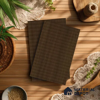 Wooden Look LM 21409 African Walnut Dark 8 ft x 4 ft Texture Finish Decorative Laminate - 1 mm | Suitable for TV Unit, Wardrobe, Kitchen Cabinets