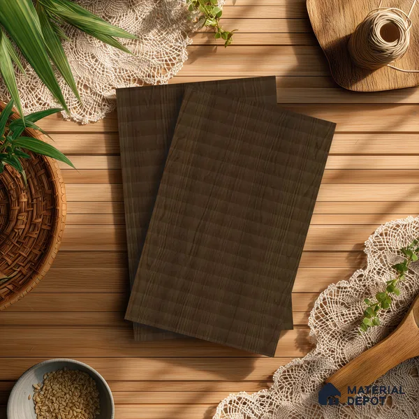 Wooden Look LM 21409 African Walnut Dark 8 ft x 4 ft Texture Finish Decorative Laminate - 1 mm | Suitable for TV Unit, Wardrobe, Kitchen Cabinets