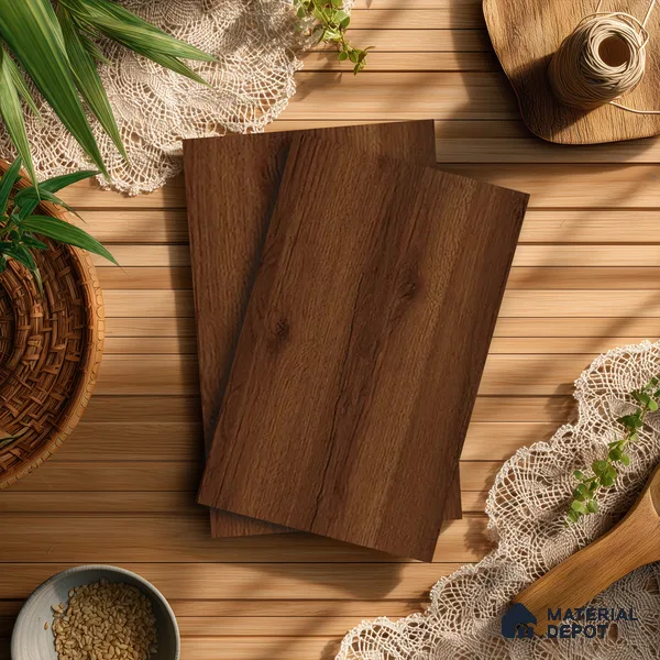 Wooden Look LM 21415 Bruto Walnut 8 ft x 4 ft Matte Finish Decorative Laminate - 1 mm | Suitable for TV Unit, Wardrobe, Kitchen Cabinets