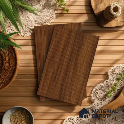 Wooden Look LM 21418 Cherry Wood 8 ft x 4 ft Texture Finish Decorative Laminate - 1 mm | Suitable for TV Unit, Wardrobe, Kitchen Cabinets
