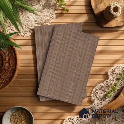 Wooden Fluted LM 21420 8 ft x 4 ft Texture Finish Decorative Laminate - 1 mm | Suitable for TV Unit,Wardrobe, Kitchen Cabinets