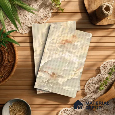 Marble Fluted LM 21421 8 ft x 4 ft Texture Finish Decorative Laminate - 1 mm | Suitable for TV Unit,Wardrobe, Kitchen Cabinets