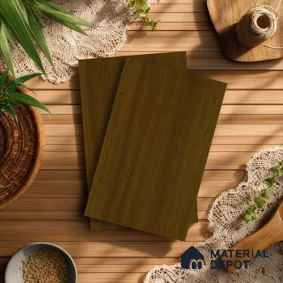 Wooden Look LM 21425 African Walnut Dark 8 ft x 4 ft Texture Finish Decorative Laminate - 1 mm | Suitable for TV Unit, Wardrobe, Kitchen Cabinets