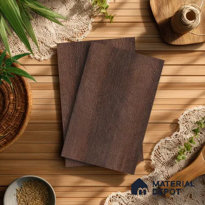 Wooden Look LM 21444 Smoked Walnut 8 ft x 4 ft Texture Finish Decorative Laminate - 1 mm | Suitable for TV Unit, Wardrobe, Kitchen Cabinets