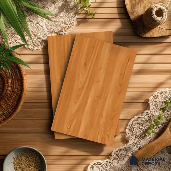 Wooden Look LM 21446 Crown Woody 8 ft x 4 ft Suede Finish Decorative Laminate - 1 mm | Suitable for TV Unit, Wardrobe, Kitchen Cabinets
