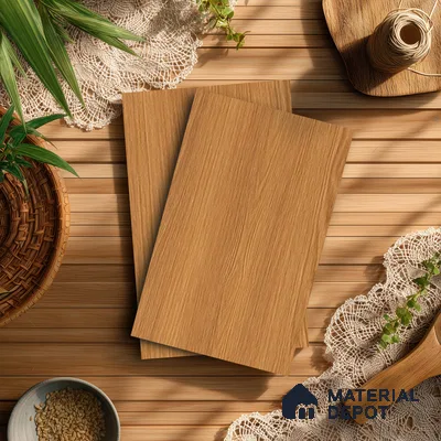 Wooden Look LM 21449 Classy Oak 8 ft x 4 ft Suede Finish Decorative Laminate - 1 mm | Suitable for TV Unit, Wardrobe, Kitchen Cabinets