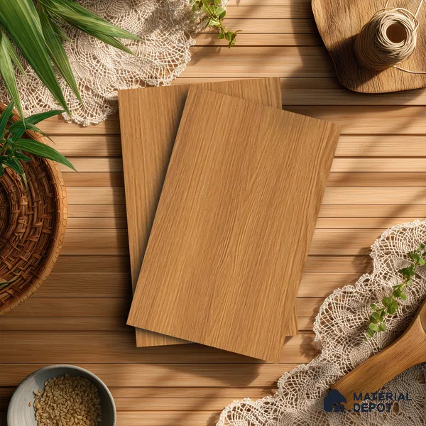 Wooden Look LM 21449 Classy Oak 8 ft x 4 ft Suede Finish Decorative Laminate - 1 mm | Suitable for TV Unit, Wardrobe, Kitchen Cabinets