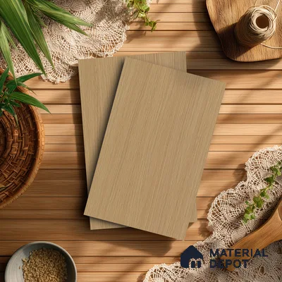 Wooden Look LM 21456 Robust Wood Light 8 ft x 4 ft Suede Finish Decorative Laminate - 1 mm | Suitable for TV Unit, Wardrobe, Kitchen Cabinets