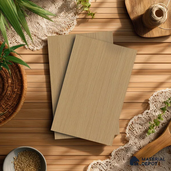 Wooden Look LM 21456 Robust Wood Light 8 ft x 4 ft Suede Finish Decorative Laminate - 1 mm | Suitable for TV Unit, Wardrobe, Kitchen Cabinets
