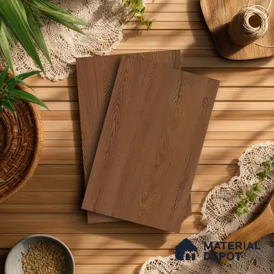 Wooden Look LM 21459 Mocha Bark 8 ft x 4 ft Suede Finish Decorative Laminate - 1 mm | Suitable for TV Unit, Wardrobe, Kitchen Cabinets
