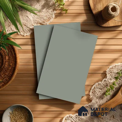 Light Grey Fluted Solid Color LM 23719 8 ft x 4 ft Matte Finish Decorative Laminate - 1 mm | Suitable for TV Unit,Wardrobe, Kitchen Cabinets