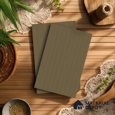 Sandy Brown Fluted Solid Color LM 23721 8 ft x 4 ft Matte Finish Decorative Laminate - 1 mm | Suitable for TV Unit,Wardrobe, Kitchen Cabinets