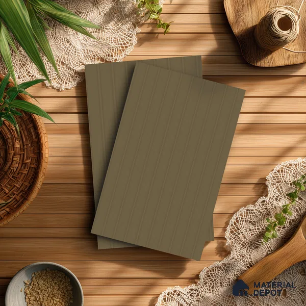 Sandy Brown Fluted Solid Color LM 23721 8 ft x 4 ft Matte Finish Decorative Laminate - 1 mm | Suitable for TV Unit,Wardrobe, Kitchen Cabinets