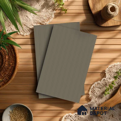 Urban Beige Brown Fluted Solid Color LM 23725 8 ft x 4 ft Matte Finish Decorative Laminate - 1 mm | Suitable for TV Unit,Wardrobe, Kitchen Cabinets