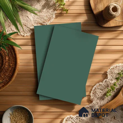 Deep Teal Green Solid Colors Look LM 23726 8 ft x 4 ft Matte Finish Decorative Laminate - 1 mm | Suitable for Living Room, Kitchen, Office