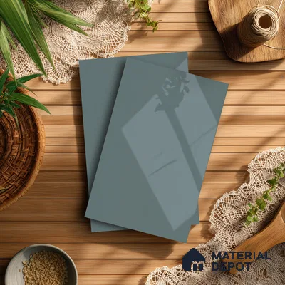 Sky Blue Solid Colors Look LM 23731 8 ft x 4 ft High Gloss Finish Decorative Laminate - 1 mm | Suitable for Living Room, Kitchen, Office